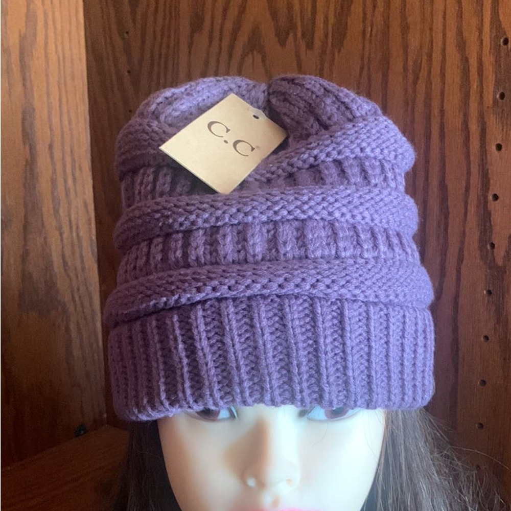 Knitted Beanie Purple